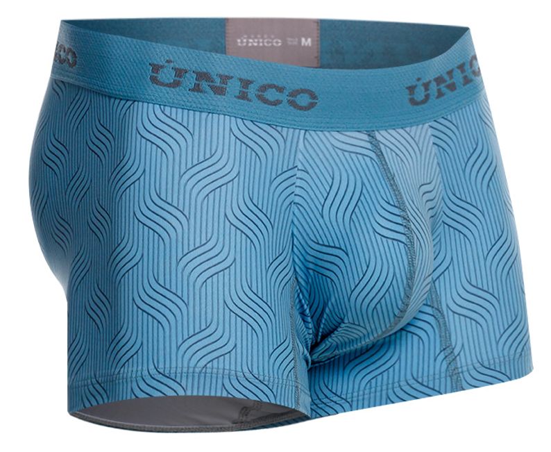 Blue Unico Lenoso Trunk by CITYBOYZ★USA, featuring durable fabric and spacious design, shown from a side angle.