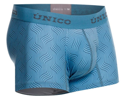 Blue Unico Lenoso Trunk by CITYBOYZ★USA, featuring durable fabric and spacious design, shown from a side angle.