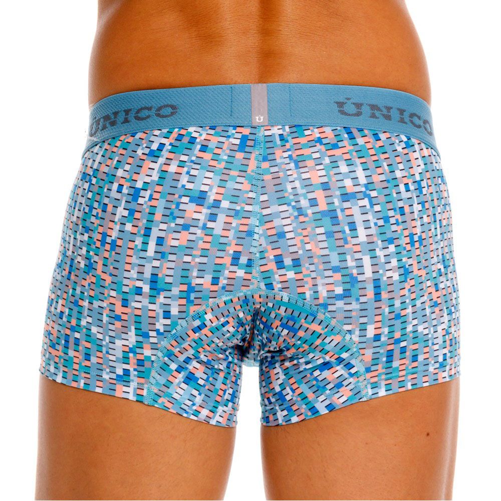 Blue Unico Lignina Trunk by CITYBOYZ★USA with sturdy leather handles and metal accents, showcasing its spacious design.