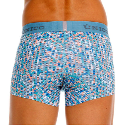 Blue Unico Lignina Trunk by CITYBOYZ★USA with sturdy leather handles and metal accents, showcasing its spacious design.