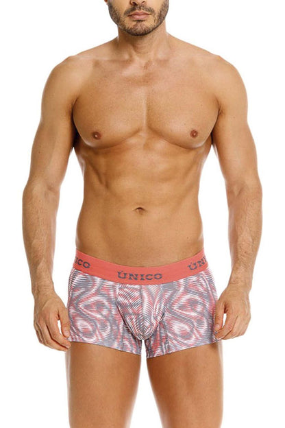 Pink Unico Acanalado trunk by CITYBOYZ★USA, showing a stylish, textured fabric trunk with a zipper closure and sleek design.