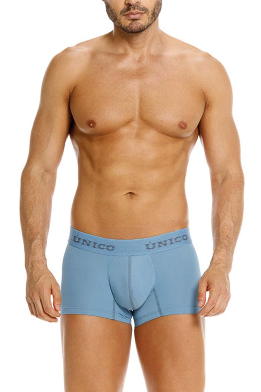 Blue Unico Ventisca trunk by CITYBOYZ★USA with sleek design and sturdy fabric, displayed on a plain background.
