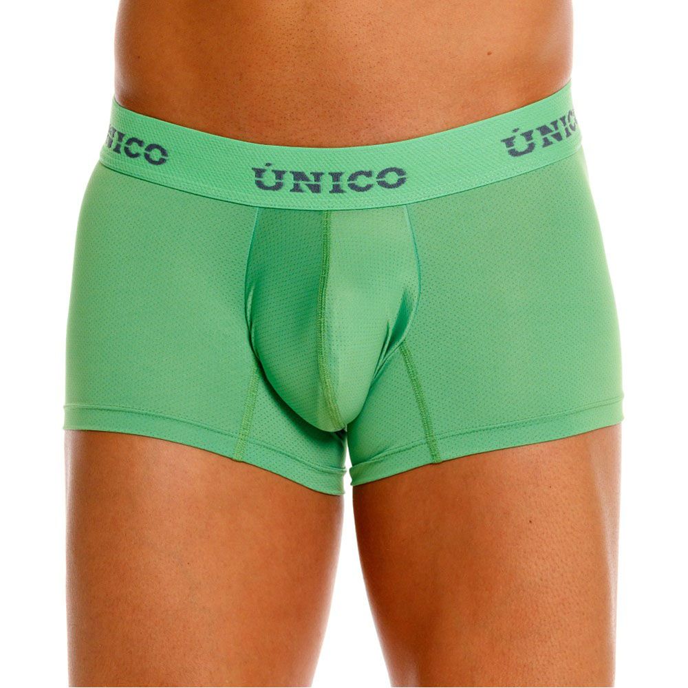 Green Unico Frog trunk by CITYBOYZ★USA featuring a playful frog design on lightweight trunk underwear.