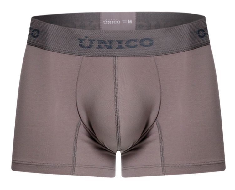 Gray Unico Ruano trunk by CITYBOYZ★USA with sturdy leather handles and metal hardware, showcasing its spacious storage capacity.