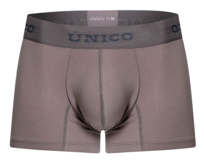 Gray Unico Ruano trunk by CITYBOYZ★USA with sturdy leather handles and metal hardware, showcasing its spacious storage capacity.