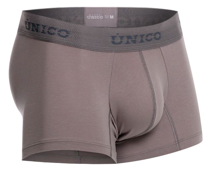 Gray Unico Ruano trunk by CITYBOYZ★USA with sturdy handles and metal hardware, shown from a side angle.
