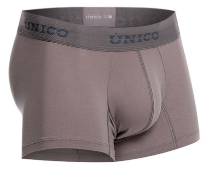 Gray Unico Ruano trunk by CITYBOYZ★USA with sturdy handles and metal hardware, shown from a side angle.