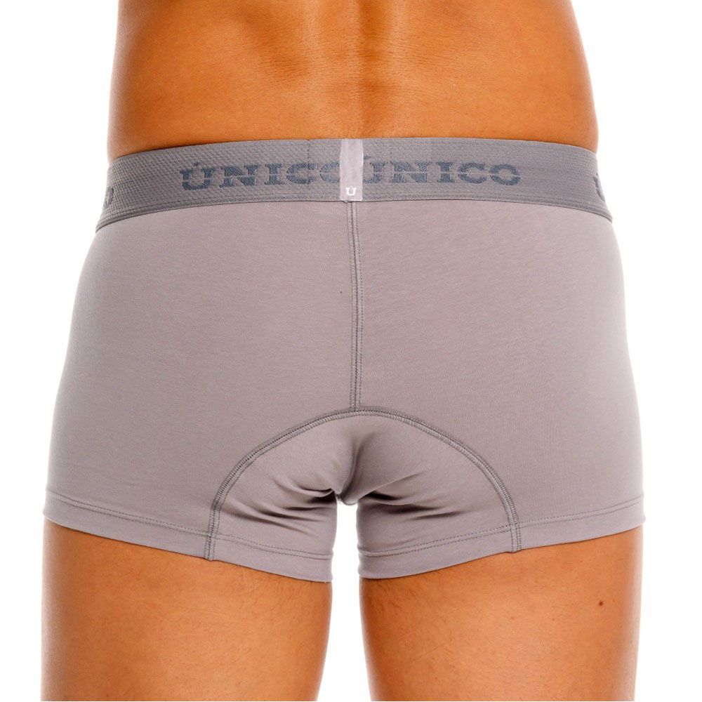 Gray Unico Ruano trunk by CITYBOYZ★USA with sturdy construction and metal hardware, shown from a front angle.