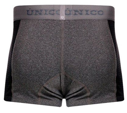 Gray Unico Brio trunk from CITYBOYZ★USA, featuring a sleek design and fabric material, displayed on a plain background.