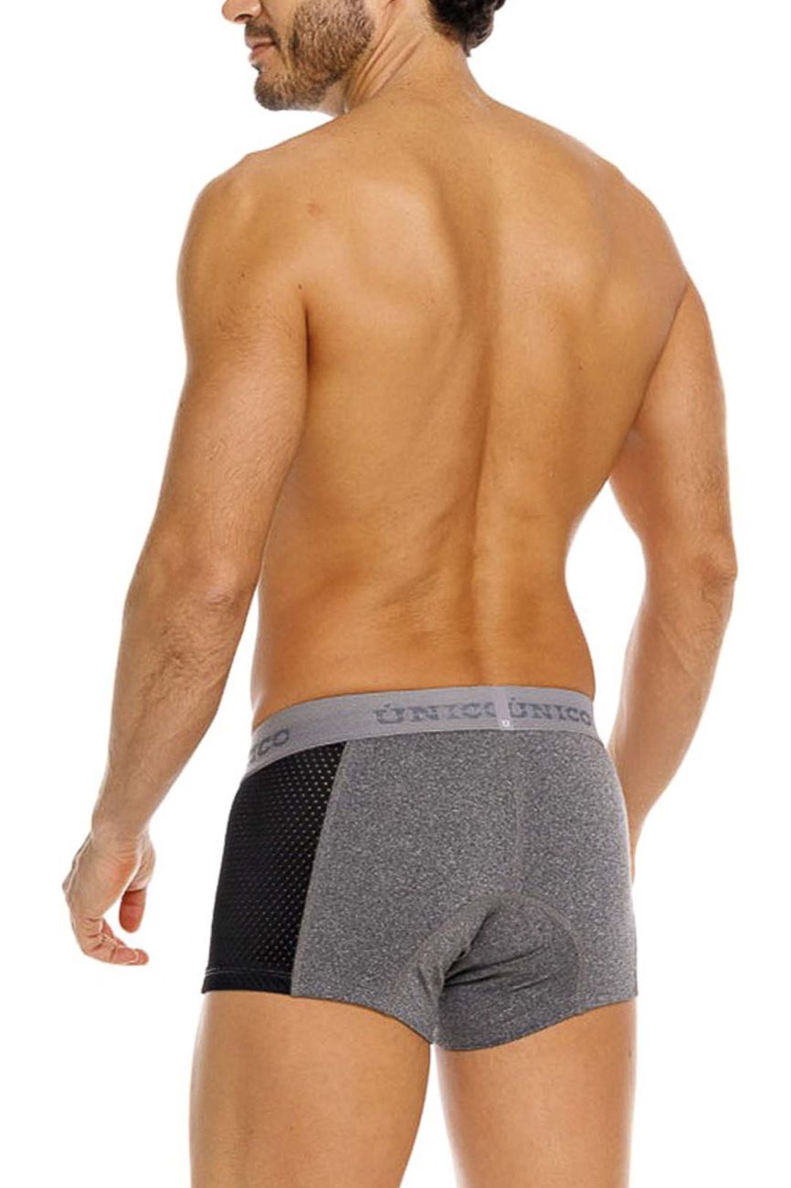 Gray Unico Brio trunk by CITYBOYZ★USA, showing the sleek fabric and sturdy design of the men's trunk underwear.