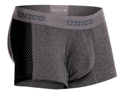 Gray Unico Brio trunk by CITYBOYZ USA featuring sleek design and sturdy fabric, displayed on a neutral background.