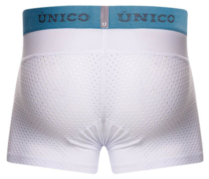 White Unico Sedoso Trunk by CITYBOYZ★USA, showcasing the comfortable trunk underwear with a smooth fit and soft fabric.