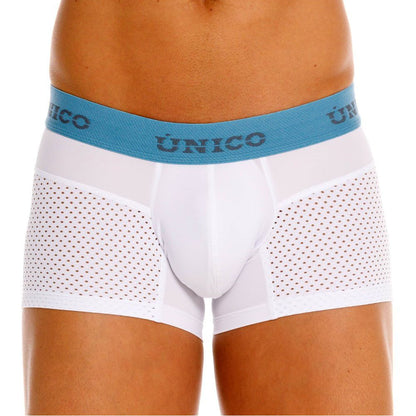 White Unico Sedoso trunk by CITYBOYZ★USA, showcasing a sleek, comfortable men's trunk with smooth fabric and modern design.