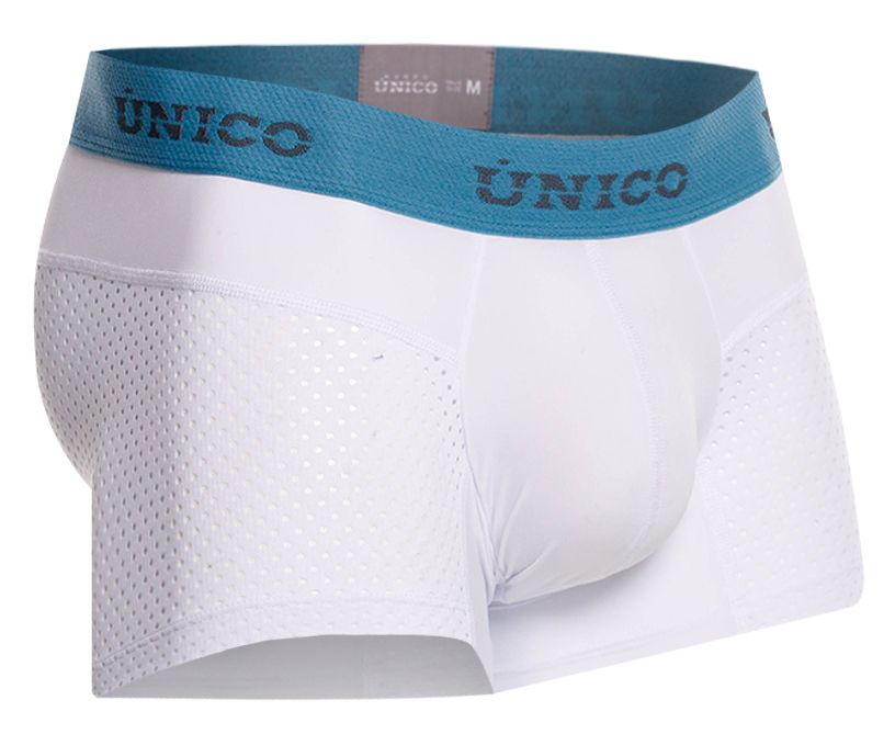 White Unico Sedoso trunk by CITYBOYZ★USA featuring smooth fabric and snug fit, displayed on a plain background.