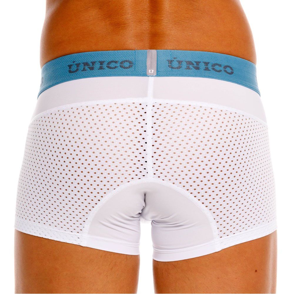 White Unico Sedoso Trunk by CITYBOYZ★USA, showcasing smooth, soft fabric and comfortable fit for men's underwear.