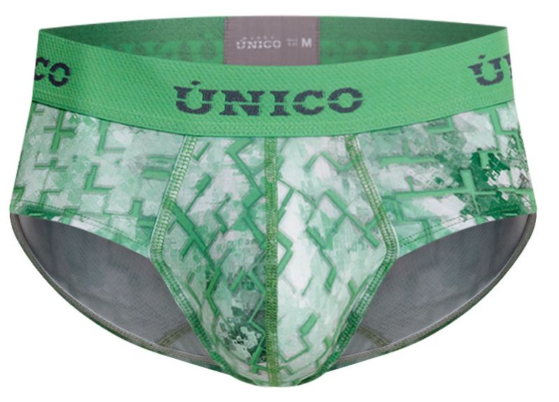Green Unico Piramide Brief by CITYBOYZ★USA, showcasing a stylish men's brief with a comfortable fit and modern design.