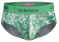 Green Unico Piramide Brief by CITYBOYZ★USA, showcasing a stylish men's brief with a comfortable fit and modern design.