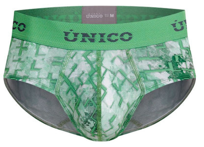 Green Unico Piramide Brief by CITYBOYZ★USA, showcasing a stylish men's brief with a comfortable fit and modern design.