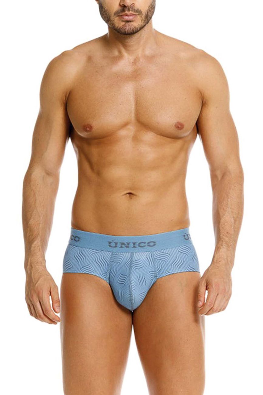 Blue Unico Lenoso brief by CITYBOYZ★USA, featuring soft fabric and comfortable fit, shown on a model.