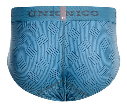 Blue Unico Lenoso brief by CITYBOYZ★USA, featuring a comfortable fit and stylish design, shown on a model.