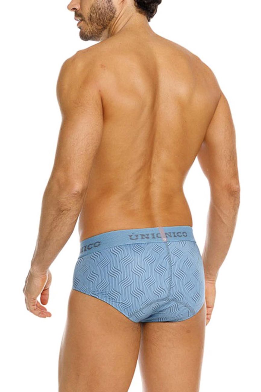 Blue Unico Lenoso brief by CITYBOYZ★USA, featuring a comfortable fit and stylish design, shown on a model.