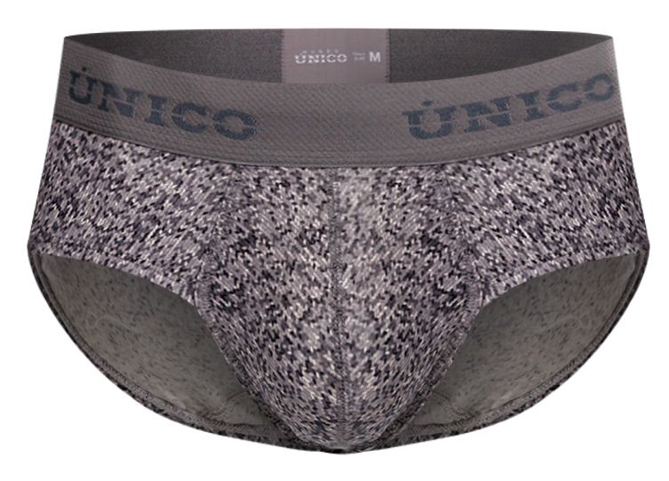 Gray Unico suede men's brief by CITYBOYZ★USA with smooth suede fabric and classic brief design.