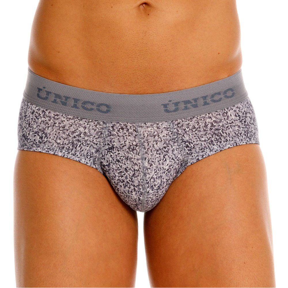 Gray Unico Suede Brief by CITYBOYZ★USA, featuring soft suede fabric and a sleek, fitted design for comfortable wear.