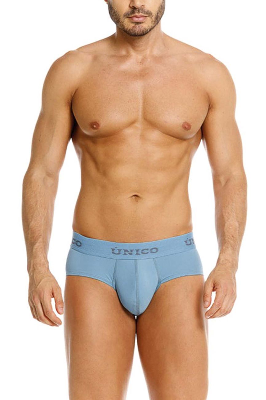 Blue Unico Ventisca brief by CITYBOYZ USA, featuring a comfortable elastic waistband and sleek design.