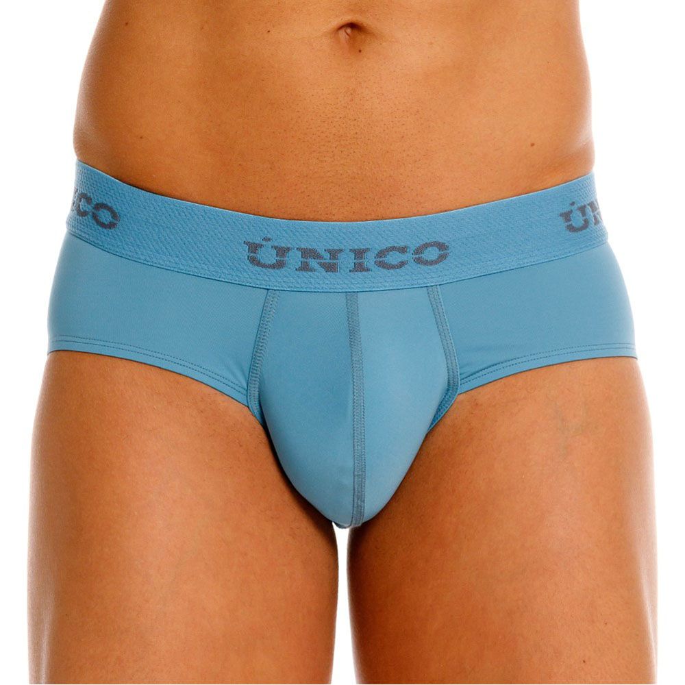 Blue Unico Ventisca brief by CITYBOYZ★USA, showcasing the comfortable fit and stylish design of the men's underwear.