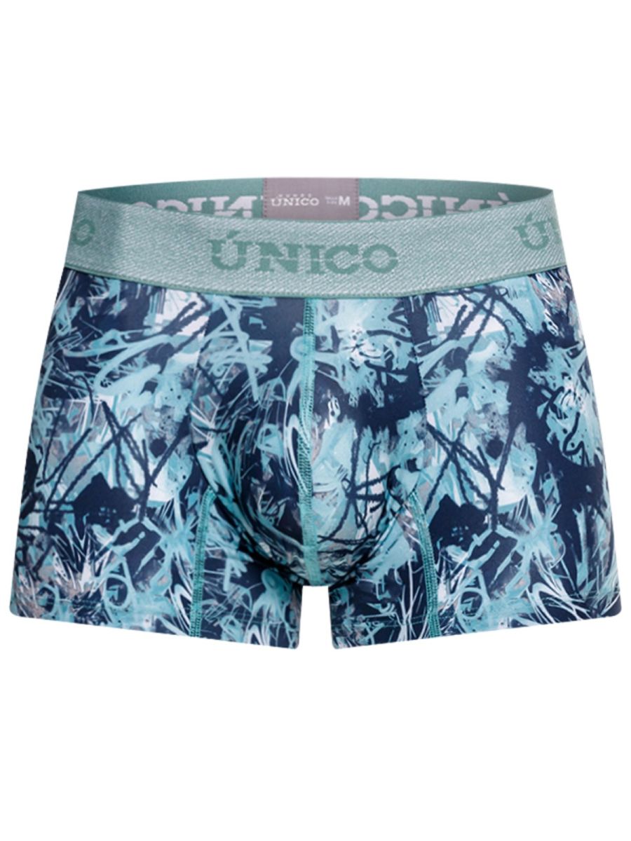 Blue Unico Tags Trunk by CITYBOYZ★USA, men's trunk underwear with comfortable fit and stylish design.