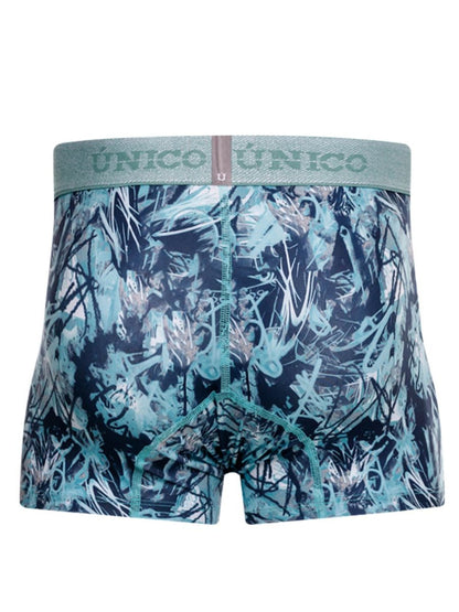 Blue Unico Tags Trunk by CITYBOYZ★USA showing the waistband and fabric detail.