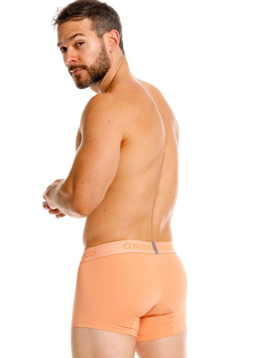 CityBOYZ★USA Unico Classic Trunk in apricot, showcasing the comfortable, stylish trunk with a soft fabric texture.