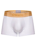 White Unico Amber trunk by CITYBOYZ★USA, showing a spacious fabric storage trunk with sturdy handles and a sleek design.