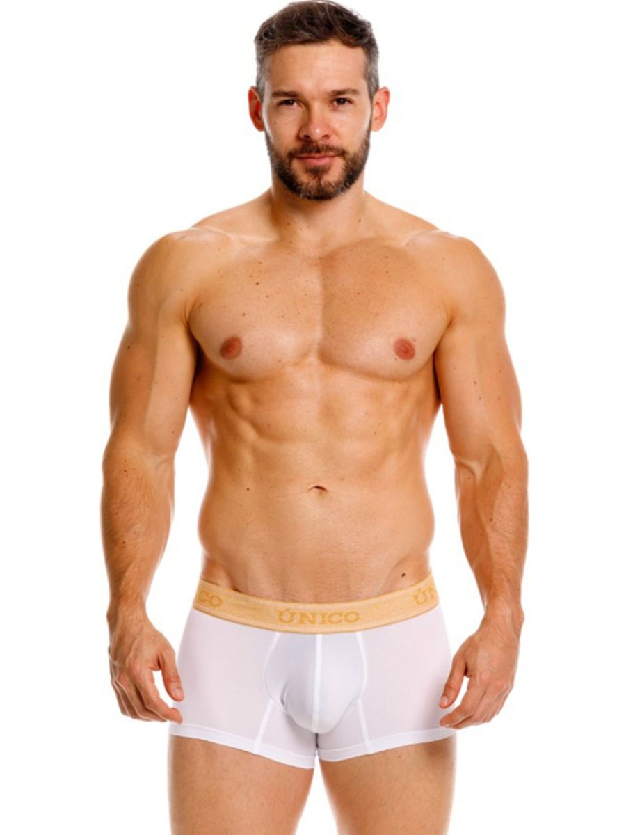 White Unico Amber trunk by CITYBOYZ★USA showing its spacious design and sturdy fabric construction.