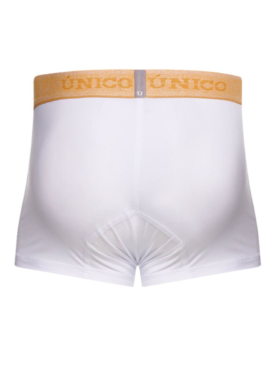 Unico Amber Trunk by CITYBOYZ★USA featuring white fabric with brown leather accents and metal hardware.