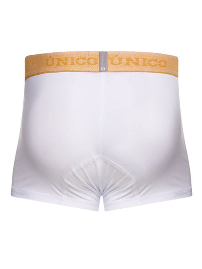 Unico Amber Trunk by CITYBOYZ★USA featuring white fabric with brown leather accents and metal hardware.
