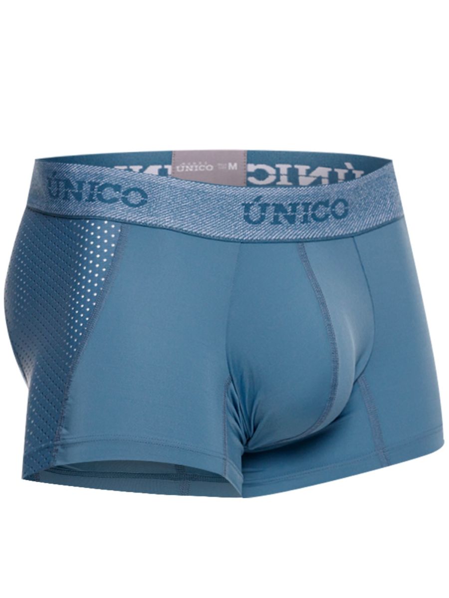 Blue Unico Classic Trunk by CITYBOYZ★USA, showcasing its comfortable fit and stylish design in a detailed product image.