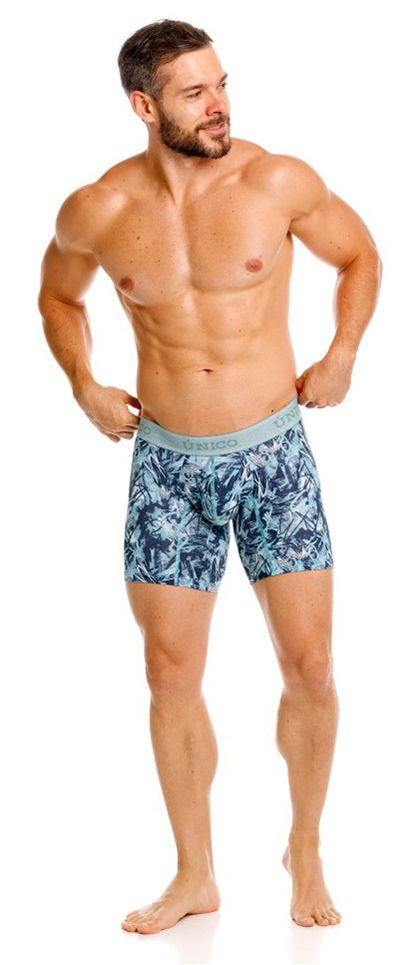 Blue Unico Tags boxer brief by CITYBOYZ★USA, featuring comfortable fit and branded waistband, displayed on a plain background.
