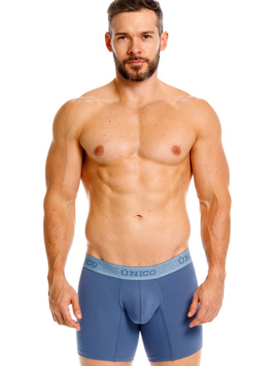 Teal CITYBOYZ★USA Unico Classic Boxer Brief with elastic waistband and smooth fabric, displayed on a white background.