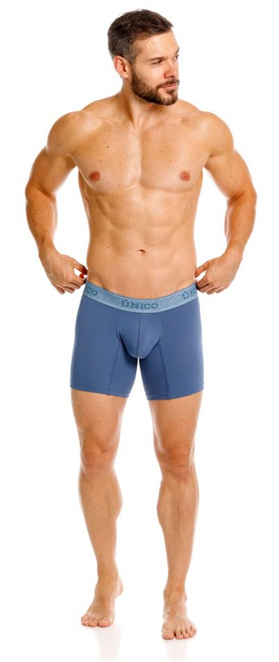 Teal Unico Classic Boxer Brief by CITYBOYZ★USA, featuring comfortable fit and soft fabric, shown on a model.
