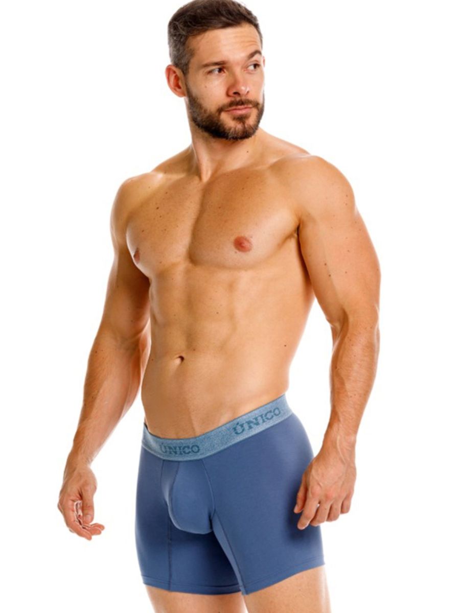 Teal Unico Classic Boxer Brief by CITYBOYZ★USA, featuring comfortable fit and modern design, shown on a model.