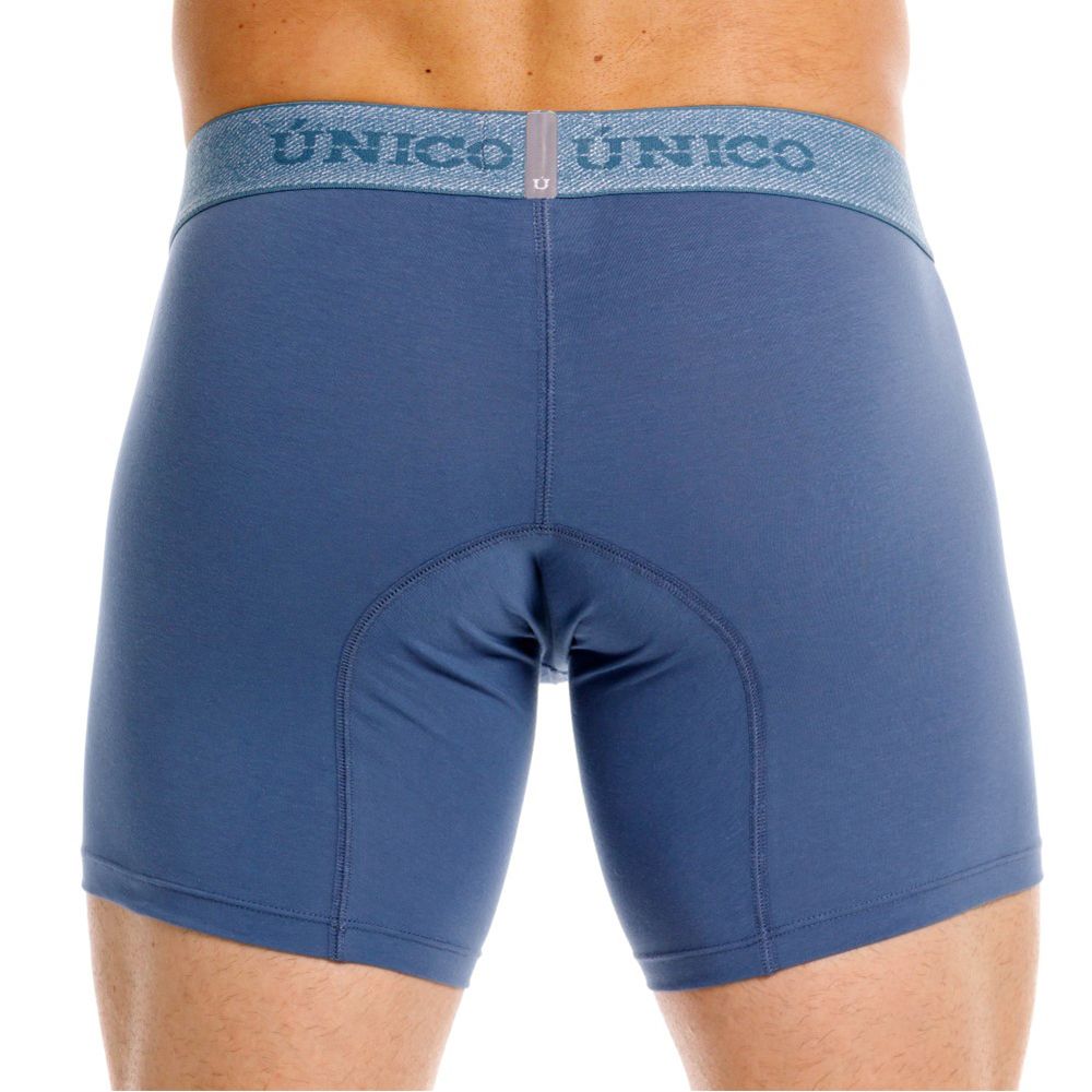 Teal CITYBOYZ★USA Unico Classic Boxer Brief with waistband, fitted design, and smooth fabric, displayed on a neutral background.
