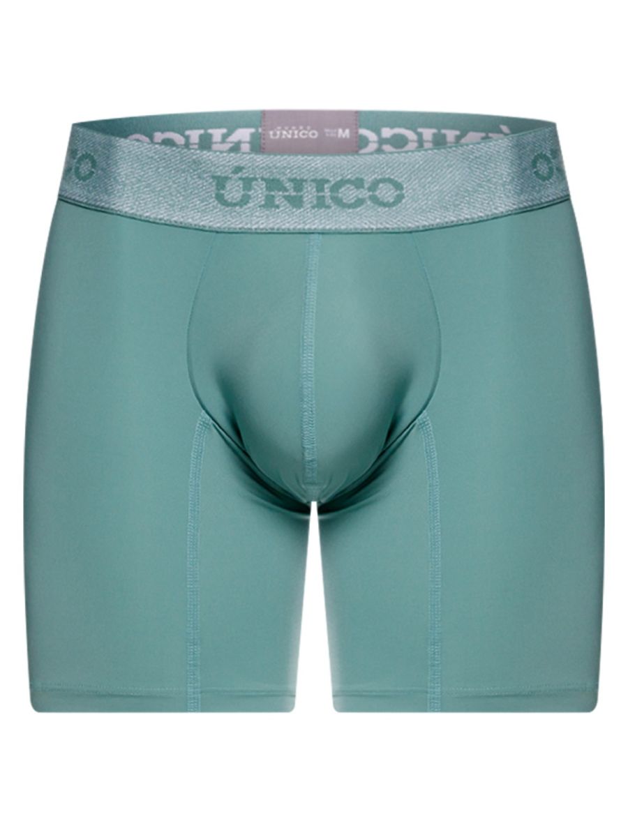Green Unico ceramic boxer brief by CITYBOYZ★USA, shown in close-up with a comfortable fit and smooth fabric.