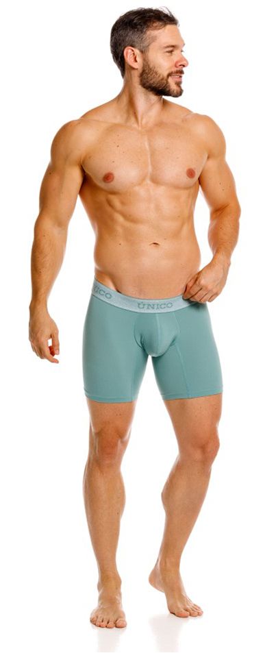 Unico ceramic boxer briefs in green by CITYBOYZ★USA, showcasing the comfortable fit and soft fabric of the men's underwear.