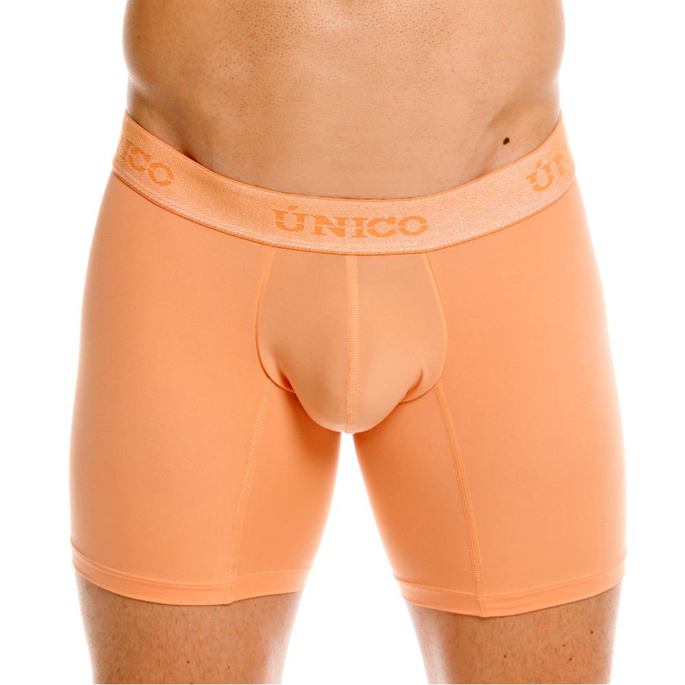 Apricot-colored Unico Classic Boxer Brief by CITYBOYZ★USA, showing the comfortable fit and soft fabric of the men's underwear.