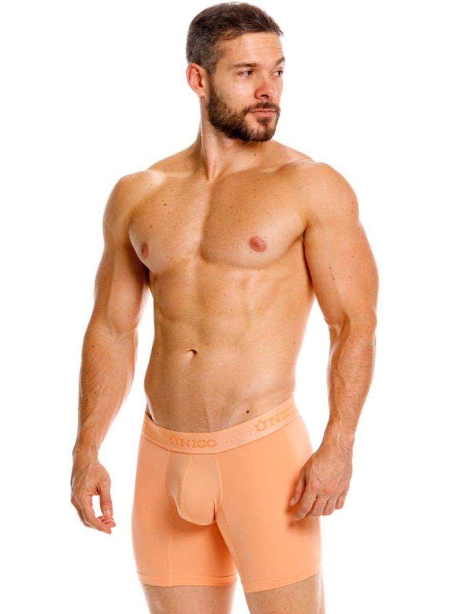 CityBOYZ USA Unico Classic Boxer Brief in apricot, featuring comfortable fabric and snug fit, designed for everyday wear.