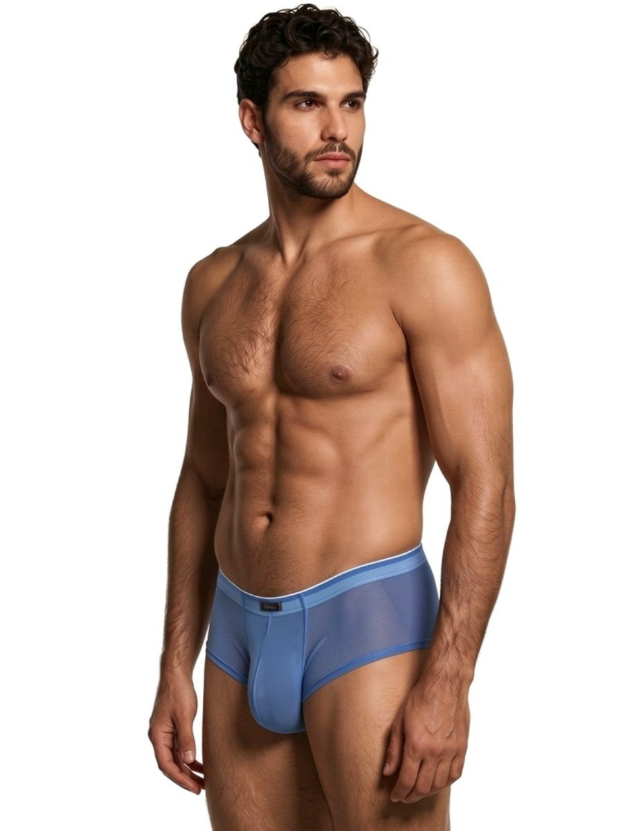 CityBOYZ USA Xtremen microfiber mesh brief in black, featuring breathable fabric and snug fit, designed for comfort and style.