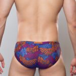 CityBoyz USA 2Eros Stallion Print swim brief with vibrant stallion design, featuring a sleek fit and bold pattern.