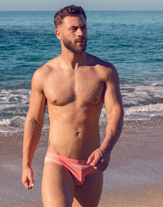 Black 2Eros BLK Label No.6 swim brief by CITYBOYZ★USA, showcasing sleek men's swimwear with a fitted design and bold style.