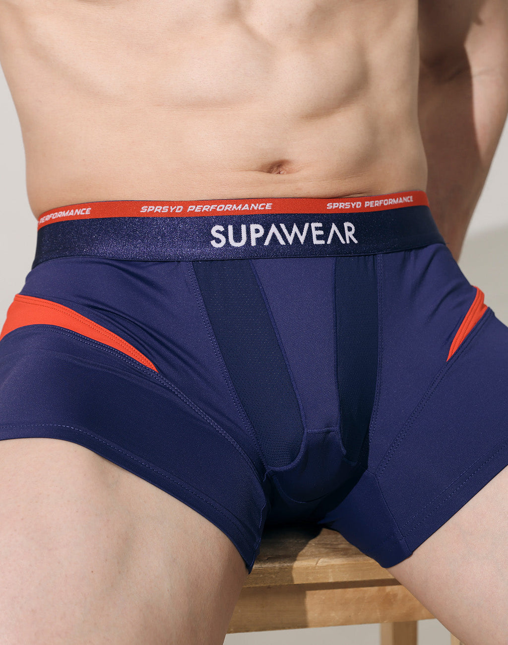 Blue Supawear SPR Verve Trunk underwear from CITYBOYZ★USA, featuring a comfortable fit and stylish design.